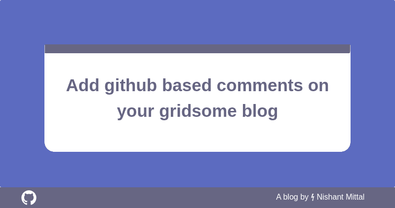 Add github based comments on your gridsome blog